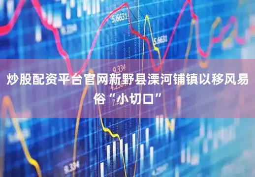 炒股配资平台官网新野县溧河铺镇以移风易俗“小切口”