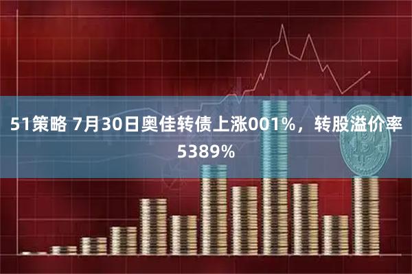 51策略 7月30日奥佳转债上涨001%，转股溢价率5389%