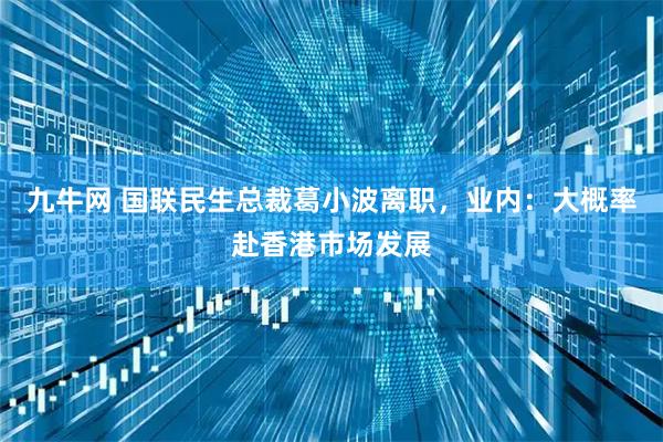 九牛网 国联民生总裁葛小波离职，业内：大概率赴香港市场发展